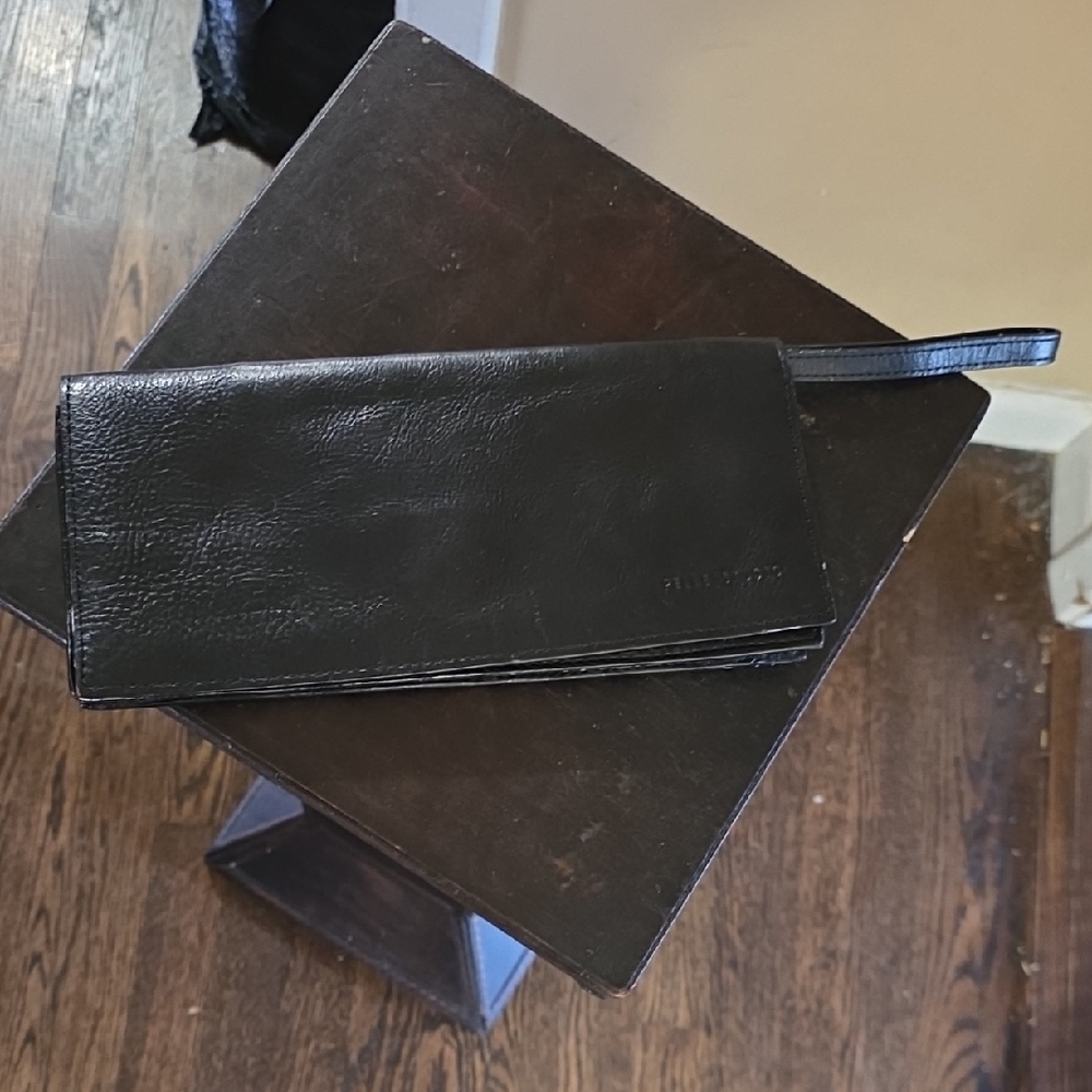 Pelle Studio Black Leather Clutch